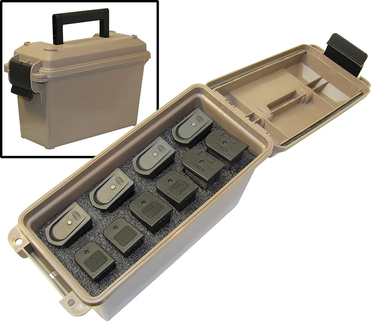 MTM Case-Gard Tactical Mag Can -for 10 Double Stacked Handgun Mags