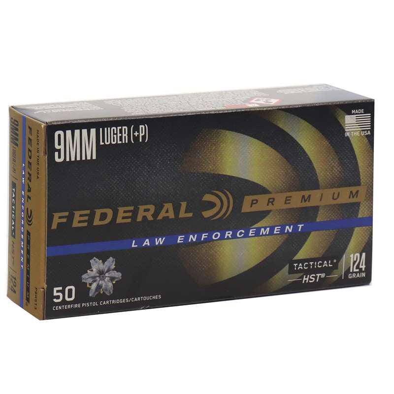 Federal Law Enforcement 9mm Luger HST Jacketed Hollow Point Ammunition