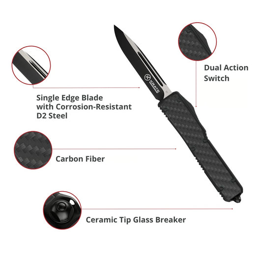 Krate Tactical OTF knife lineup, multiple finishes