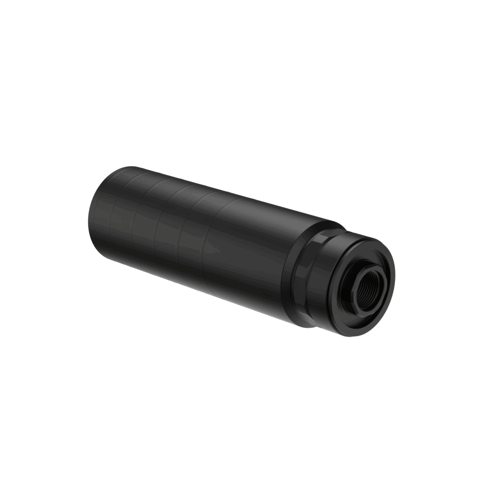 Liberty Precision Machine Anthem-K2 suppressor rear view with 5/8x24 direct thread adapter
