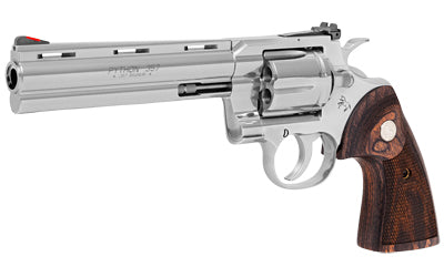 Colt Python 6 inch stainless steel revolver, grip detail