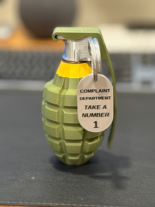 3D Printed "Take A Number" Grenades