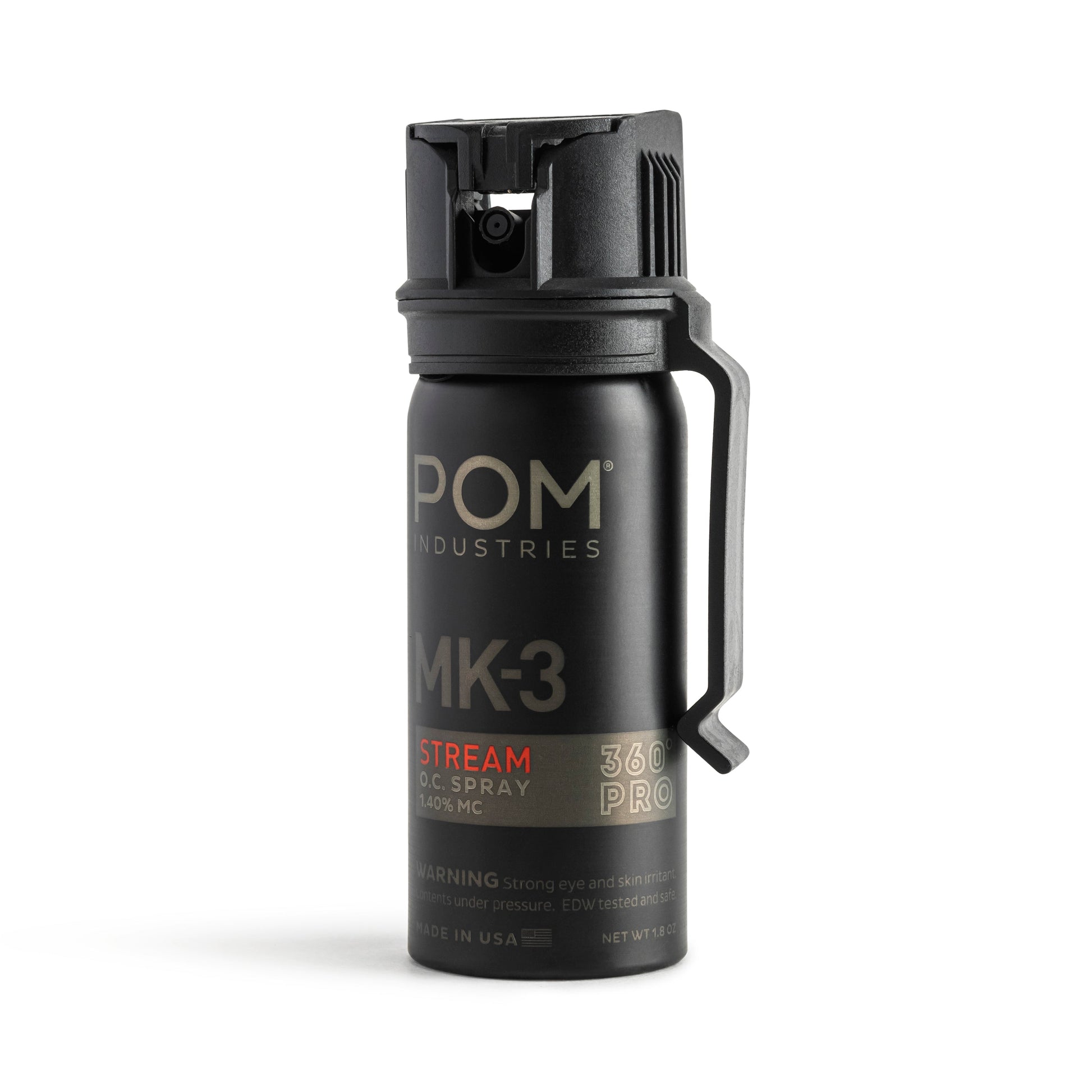 POM MK3 pepper spray angled view
