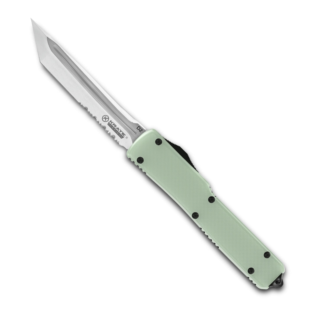 Barracuda OTF knife light green finish black accents