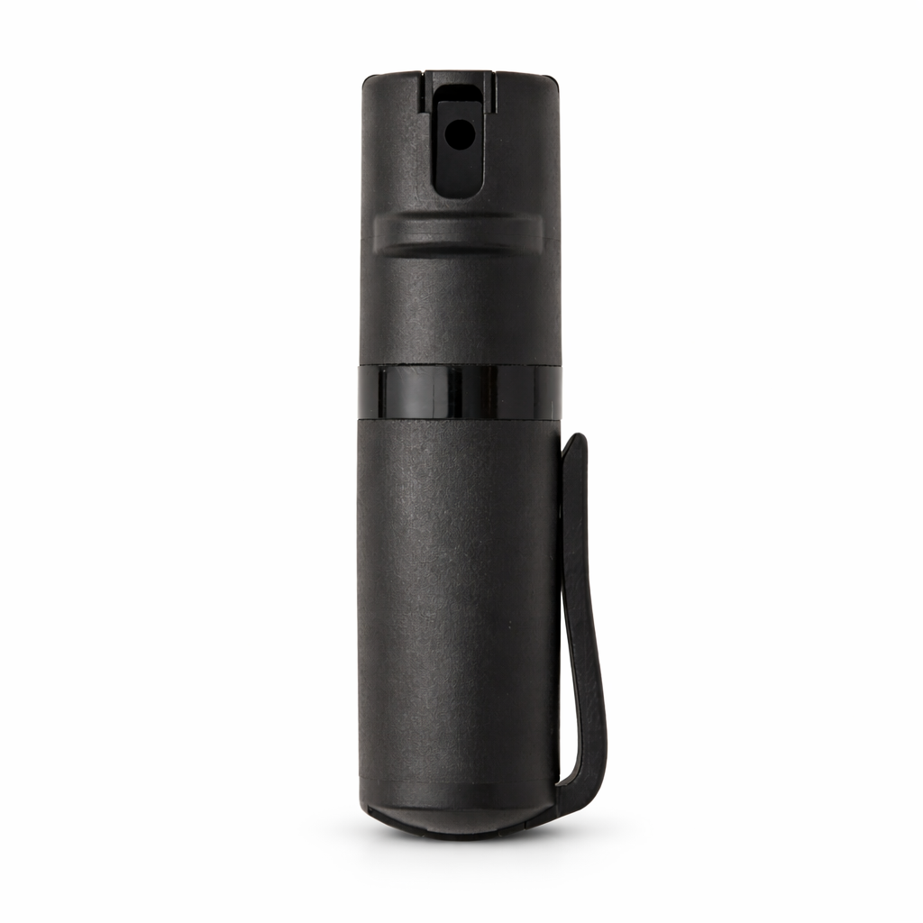 POM pepper spray black clip model