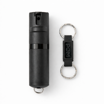 POM pepper spray black keychain model
