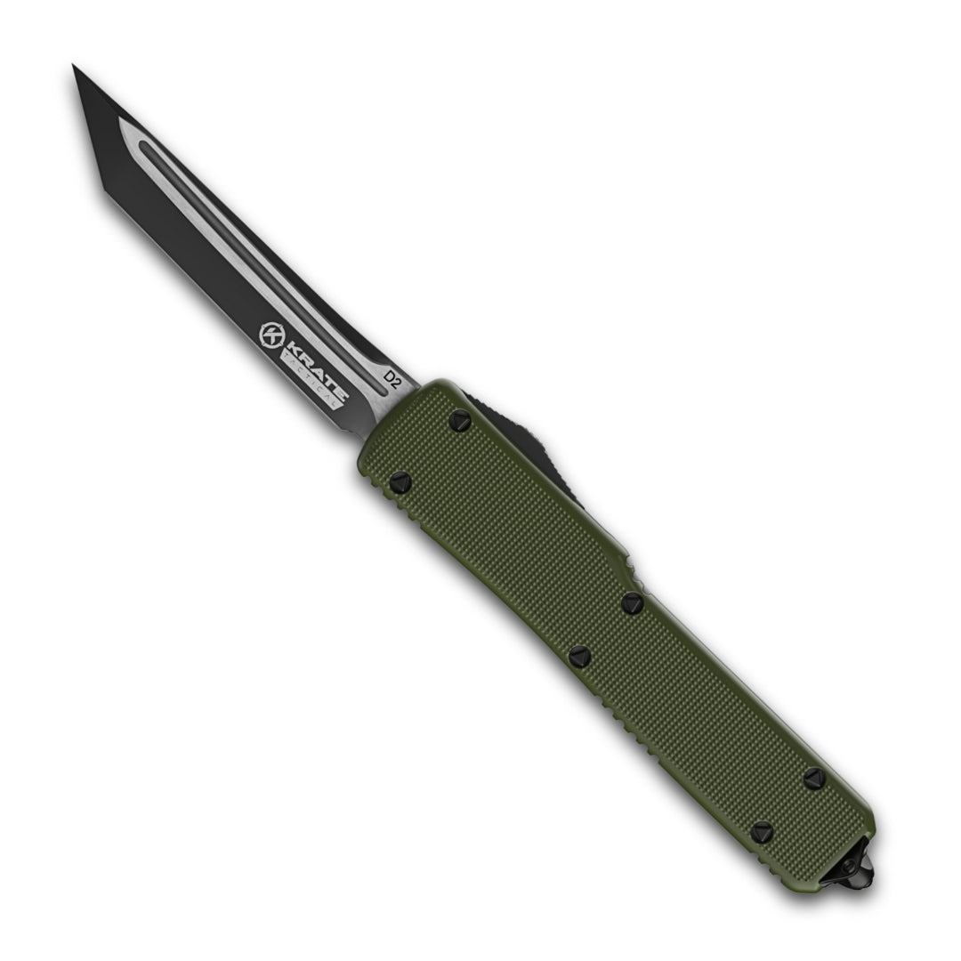 Ranger OTF knife green finish single edge blade