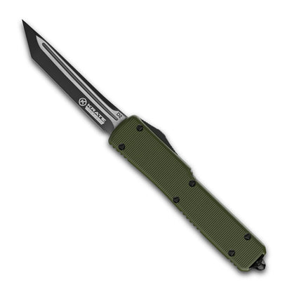 Ranger OTF knife green finish single edge blade